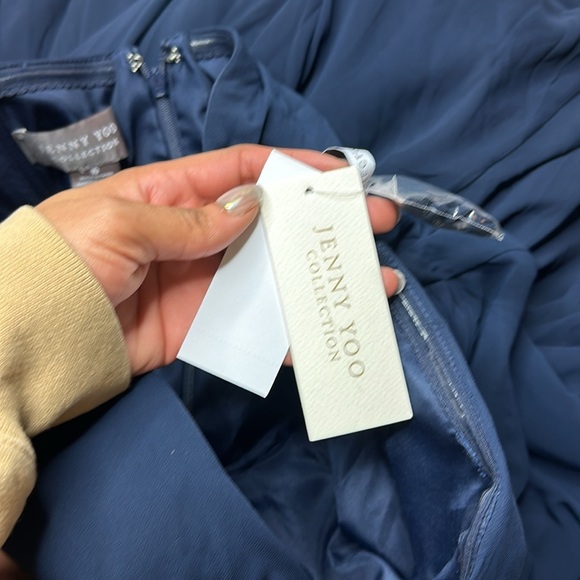 Jenny Yoo Collection Strapless Gown Navy Size 10 NWT - Picture 3 of 8